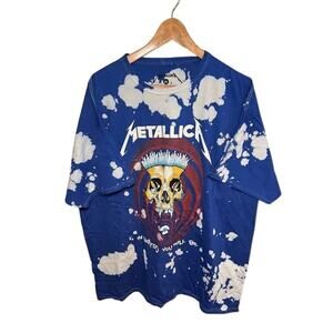 Metallica‎ Vintage Style In Vertigo You Will Be TyeDye ShortSleeve Shirt XL Blue